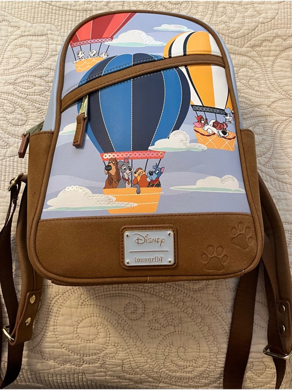 Loungefly Multicolor Hot Air Balloon Disney Dogs Backpack